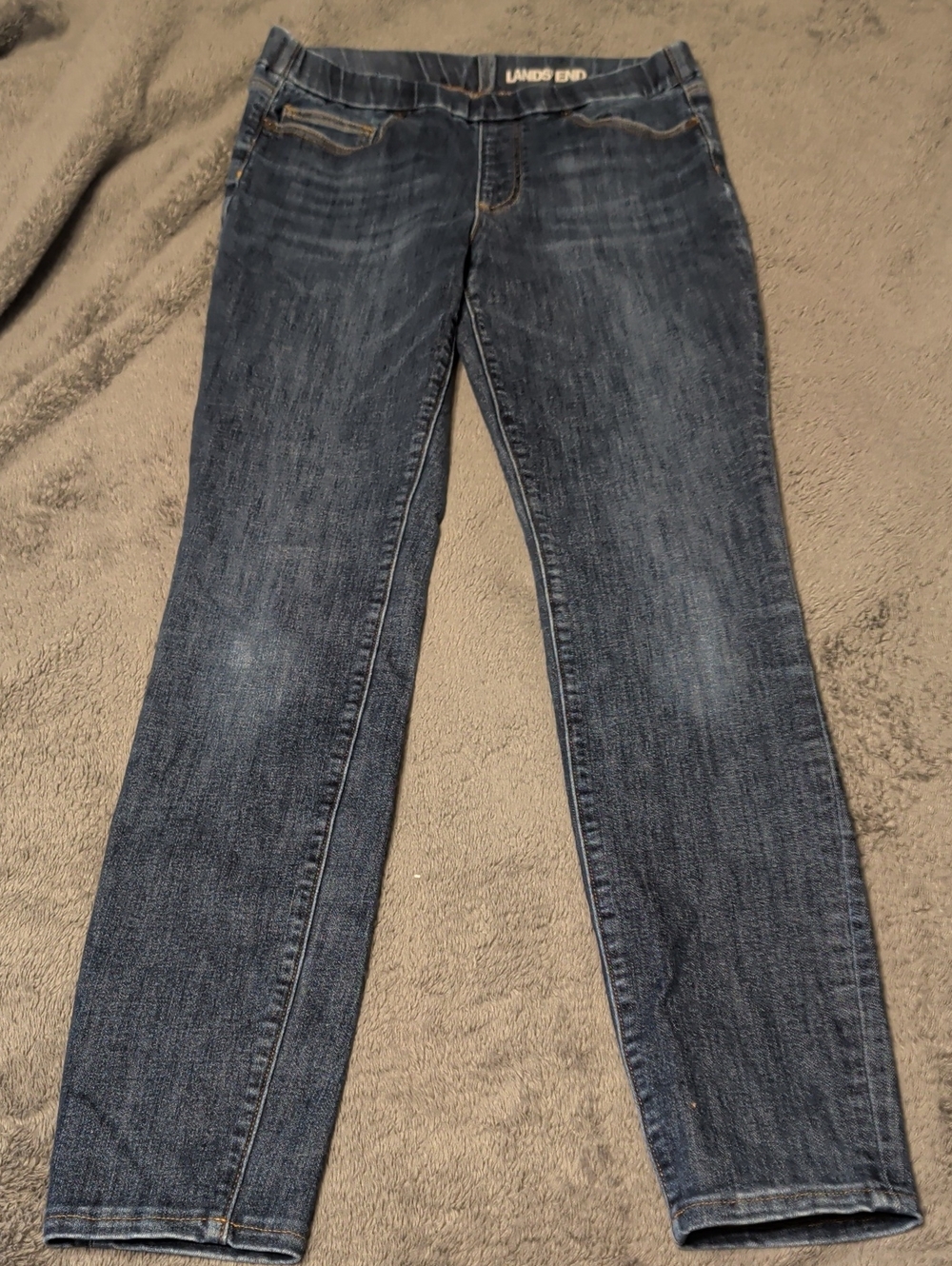 Lands' End Women's Skinny Jeggings in Dark Indigo Wash